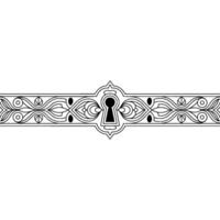Elegant Keyhole Border Ornamental Decorative Element vector