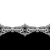 Art Deco Border Black White Symmetry for Elegant Branding vector