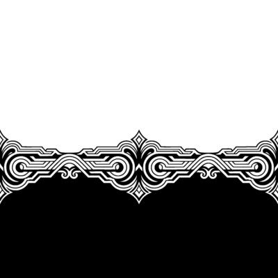 Art Deco Border Black White Symmetry for Elegant Branding