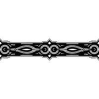 Geometric Line Art Border With Modern Element in Black and White vector