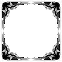 Art Deco Corner Frame Illustration on Gradient Background vector