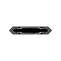 Futuristic Black White Lower Third Element vector