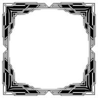 Art Deco Geometric Frame With Empty Center vector