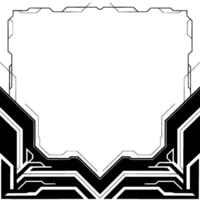Futuristic Interface Frame With Geometric Lines, Minimalist Tech vector