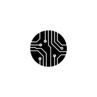 Minimalist Circuit Board on Light Background vector