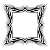 Elegant Ornate Frame in Black White, Abstract Geometric vector