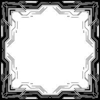Cyberpunk Frame Futuristic Tech Border for and Ui Elements vector