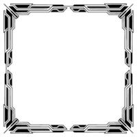 Modern Geometric Frame in Black and White, Isolated on White vector