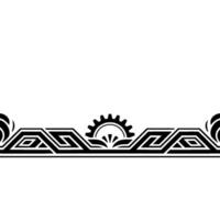Geometric Border With Gear Element on Gradient Background vector