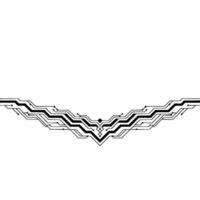 Abstract Tech Circuit Border, Minimalist , White Space vector