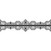 Geometric Border Art Deco Style, Black Lines on White vector