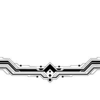 Futuristic Circuitry Border Minimalist Tech on Gradient Background vector