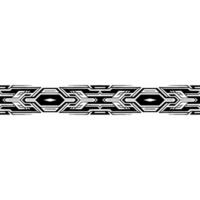 Geometric Black and White Border , Art Deco Style, Repeating Pattern vector
