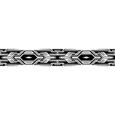Geometric Black and White Border , Art Deco Style, Repeating Pattern