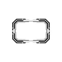 Futuristic Tech Frame on Light Gray Background Interface vector