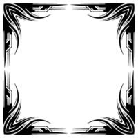 Art Deco Frame With Geometric Corner Elements vector
