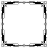 Elegant Art Deco Frame Geometric Border, Minimalist , Invitation Element vector