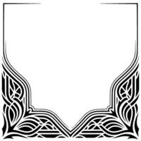 Elegant Black White Frame Element for Invitations Graphics vector