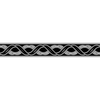Elegant Intertwined Pattern Border in Black and White vector