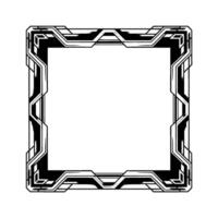 Geometric Frame Modern Art Deco Border, Minimalist Square Illustration vector