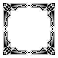 Art Deco Border Frame in Black and White, Elegant Decorative Element vector