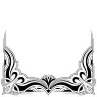 Art Deco Border Element Black White Flourish Frame vector