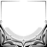 Art Deco Inspired Frame With Geometric Elements vector