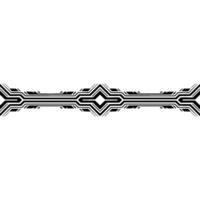 Abstract Tech Pattern Border on White Background vector