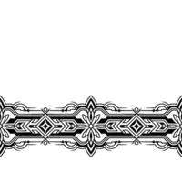 Geometric Black Border Ornament, Abstract Element vector