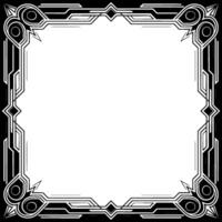 Art Deco Frame Template Geometric Border, Retro for Invitations Documents vector