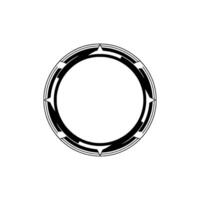 Minimalist Geometric Circle Element, Black and White Illustration vector