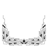 Futuristic Tech Border, Geometric Circuit , White Space vector