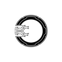 Tech Circuitry Ring Minimalist , Digital Innovation vector