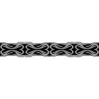 Abstract Border Minimalist Black Silver Pattern on White Background vector
