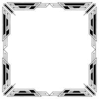 Art Deco Frame, Black and White , Empty Space vector
