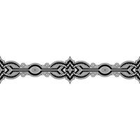 Elegant Black Tribal Border Element on Gradient Background vector