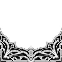 Elegant Black and White Border Ornate Frame, Illustration vector