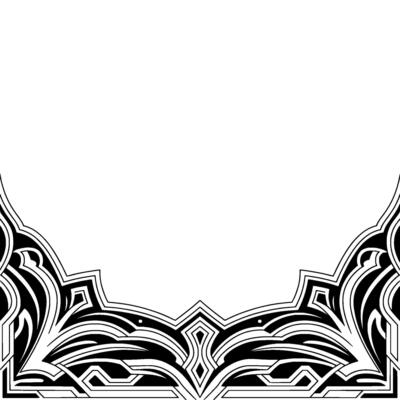 Elegant Black and White Border Ornate Frame, Illustration