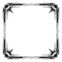 Art Deco Frame With Geometric Lines on White Background vector