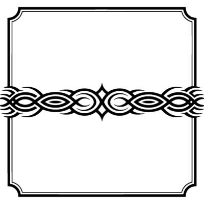 Elegant Black and White Tribal Border With Frame