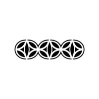 Geometric Circular Abstract Pattern On White, Minimalist vector