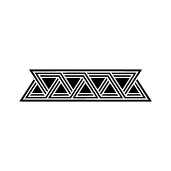 Geometric Black White Triangle Pattern Minimalist Element vector