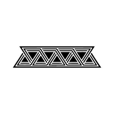 Geometric Black White Triangle Pattern Minimalist Element