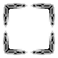 Futuristic Geometric Frame Element Black White Minimalist vector