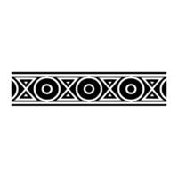Geometric Border Monochromatic Abstract Pattern For Graphics vector