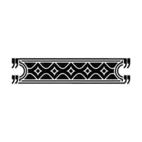 Decorative Quote Border Geometric Pattern Black Iconography vector