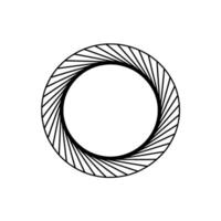 Black White Geometric Circle On White Background vector