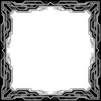 Futuristic Tech Frame Modern Circuitry Border With Gradient Backdrop vector