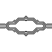 Geometric Minimalist Black Line Art Frame On White Background vector