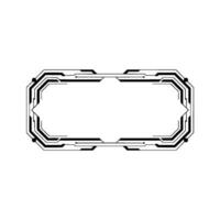 Futuristic Tech Frame, Clean Cyberpunk Style, Illustration vector